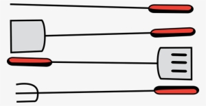 Grill Tools Bbq Grill Barbecue Cooking Sum - Bbq Tools Clipart #3746388