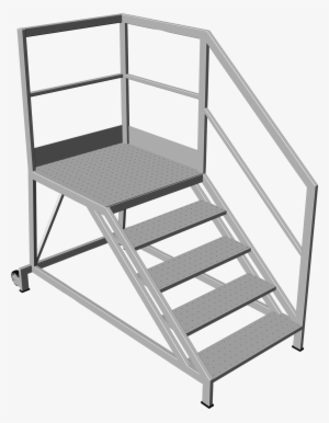 Ladder With Protection On Front And One Side - Stairs #3746415