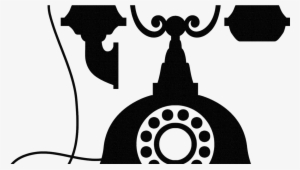 Old Telephone Clipart - Old Phone Silhouette #3747449