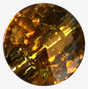 Gold Sparkling Yellow/topaz/amber Glass Button - Gold #3747561