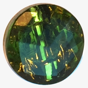 Sparkling Green Glass Button - Santa Fe #3747650