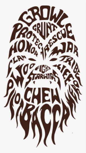 Half Off B3813 73618 Vinilo Decorativo Star Wars Chewbacca - Wall Decal: Star Wars - Typographic Chewbacca Peel #3747930