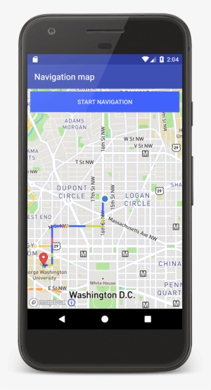 An Android Device Displaying A Map, A User's Location, - Map #3748804