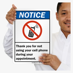 Ansi Notice Sign - Please Put Your Phone On Silent #3749068
