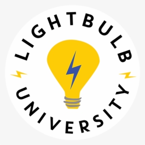 Lightbulb University Logo Light Bulb Electricity Badge - Mandalas Gifs #3749574