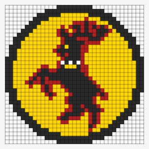 Game Of Thrones Baratheon Sigil Perler Bead Pattern - Hama Beads Game Of Thrones #3750353