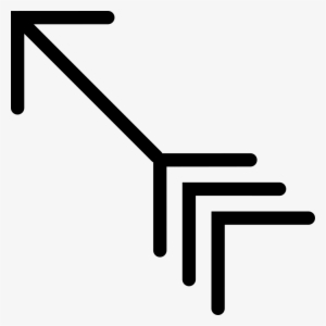 Diagonal Left Arrow Going Up #3751022