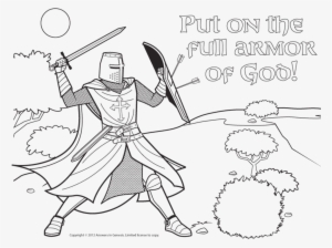 Drawn Knight Armor God - Ephesians 6 11 Colouring #3752218