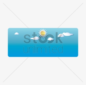Sky With Sun And Clouds Vector Clipart 1523183 Stock - Graphic Design #3754089