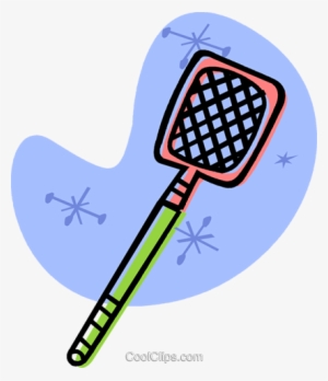 Fly Swatter Royalty Free Vector Clip Art Illustration - Flyswatter Clipart #3755029