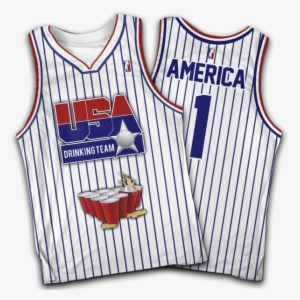 Usa Drinking Team White Basketball - Sports Jersey #3755974