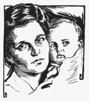 This Free Icons Png Design Of Mother And Startled Baby #3756236