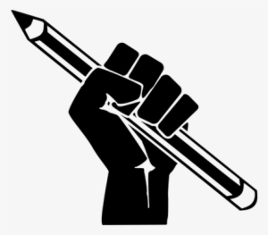 La Protestita Is A Professor At A Public University - Raised Fist With Pencil #3756872