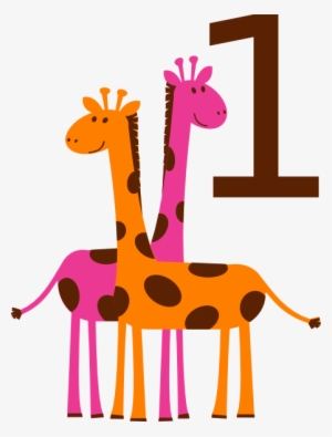 First Birthday Giraffes Clip Art - Giraffes Clipart #3757072