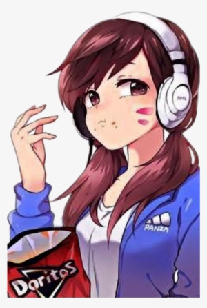Dva Overwatchdva Overwatch Videogames Overlays Eraser - Simple D Va Drawing #3757245