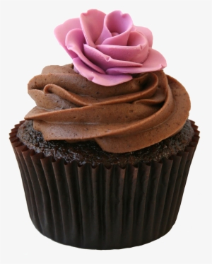 Cupcake2 - Chocolate Cupcake With Pink Rose #3757315
