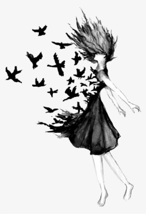 Divergent Fan Art - Pajaros Blanco Y Negro #3757603