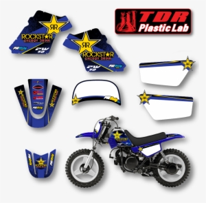 Yamaha Pw50 Rockstar Ii Blue Graphics - Pw 50 Graphics #3758337