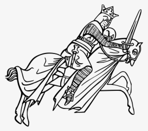 28 Collection Of Knight Line Drawing - История Средних Веков #3759237