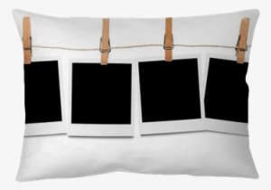Blank Polaroid Photo Frames On Line Pillow Cover • - Photography #3759426