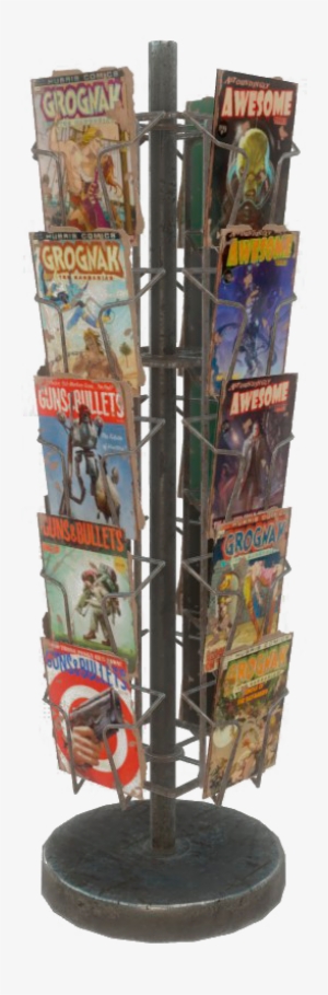 Fo4 Magazine Rack With Magazines2 - Shelf #3759972