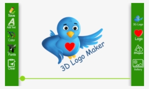3d Logo Maker 2018 - Twitter Bird #3761083