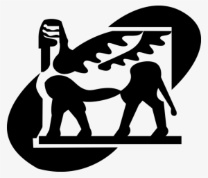 Vector Illustration Of Statue Sculpture Of Winged Griffin - Clip Art #3761298