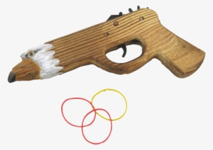 Wood Eagle Rubberband Gun 8"l 6 Pc Min - Trigger #3762325