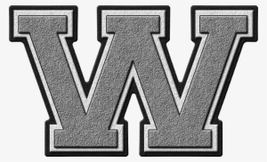 Presentation Alphabets Silver Varsity Letter W #3762480