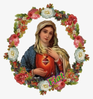 Imágenes Animadas De La Virgen María - Virgin Mary With Flowers #3762649