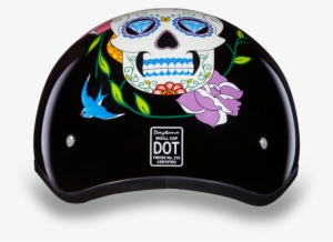 Sugar Skull Motorcycle Half Helmet #3764198