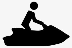 Jet Boating Sport Silhouette Vector - Jet Ski Silhouette Png #3764334