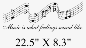 Music Notes Words Lettering Quote Wall Art Vinyl Decal - Music Notes Clipart Png #3764895