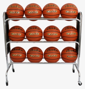 Basketball Rack - Basketballs On A Rack #3765349