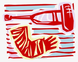 Broken Arm And Crutch Royalty Free Vector Clip Art #3767462