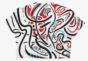 Modern Art Carpe Crop Top - Illustration #3767993