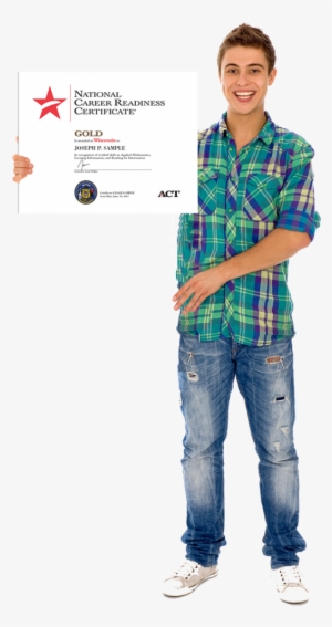Ncrc Boy Holding Sign - National Career Readiness Certificate #3768373
