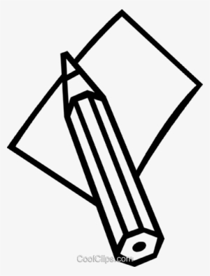 Pencil And Paper Royalty Free Vector Clip Art Illustration - Lápis Vetor Png #3768717