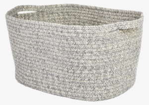 Large White & Gray Mazama Basket - Stor 23 - Baskets Cotton Linen Large White #3769208