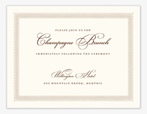 Elegant Border Reception Card - Cream #3769708 Elegant Border Reception Card - Cream #3769708