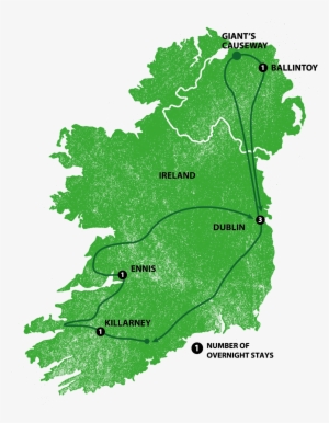 Itinerary - Giants Causeway On A Map #3770975