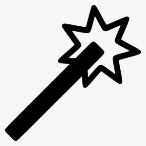 Magic Wand Tool Graphic Select Comments - Black And White Wand Icon #3771171