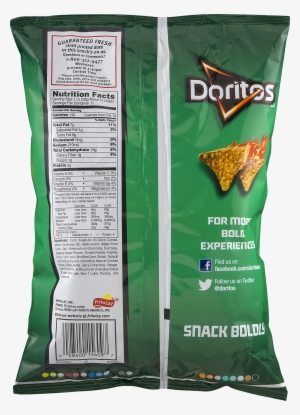 Doritos Tortilla Chips, Salsa Verde - 3.37 Oz Pack #3771775