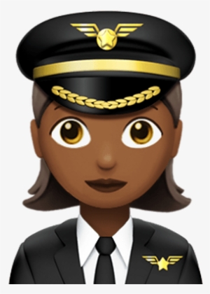 Female Pilot Apple Emoji - Pilot Emoji #3773423