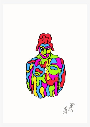 Slime Tupac Shakur A3 Print - Tupac Shakur #3773521