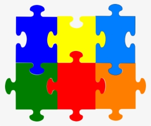 Jigsaw Puzzle Pieces Clip Art Picture - Blank Puzzle Pieces Colored #3773766