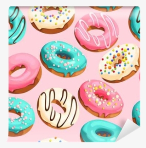Fototapete Glazed Donuts Nahtlos • Pixers® Wir Leben, - Doughnut #3773962