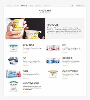 Displays All Chobani Products, Showcasing Their Respective - Online Advertising #3774005