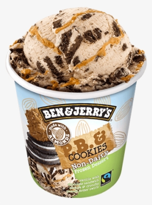 & Cookies Non-dairy Pint - Ben And Jerry's Pb And Cookies #3774762