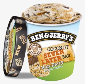 Coconut Seven Layer Bar Non-dairy Frozen Dessert, Pint - Ben & Jerry's Cherry Garcia Non Dairy #3775803